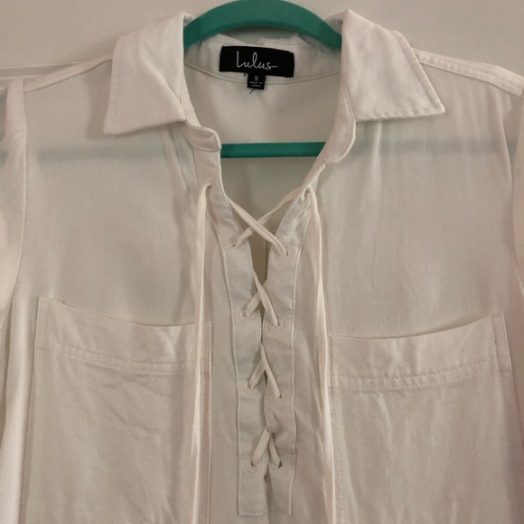 Never worn Lulu’s White Summer Dress - Picture 4 of 4